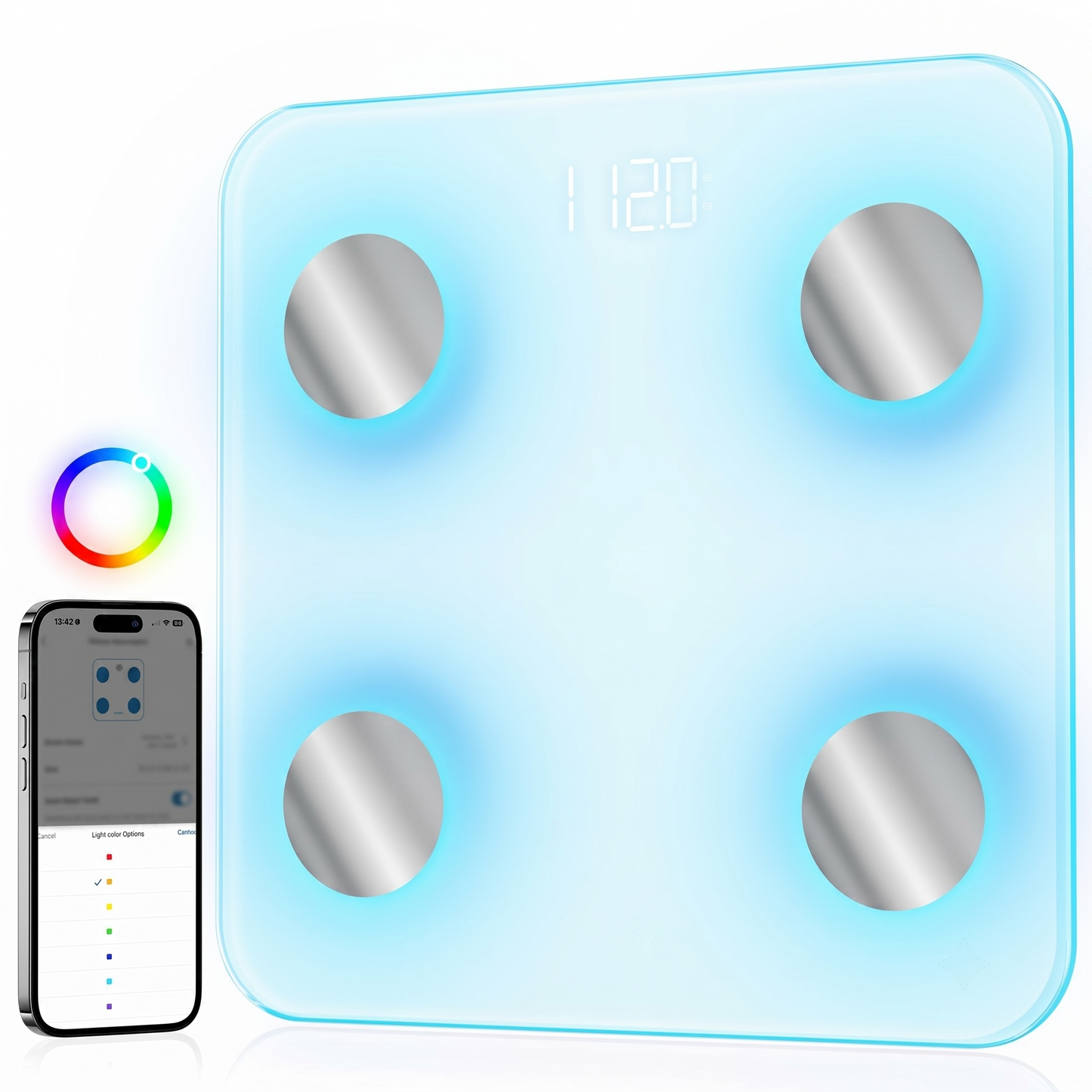 The Smart Scale | 7-Color Glowing Bluetooth Connection