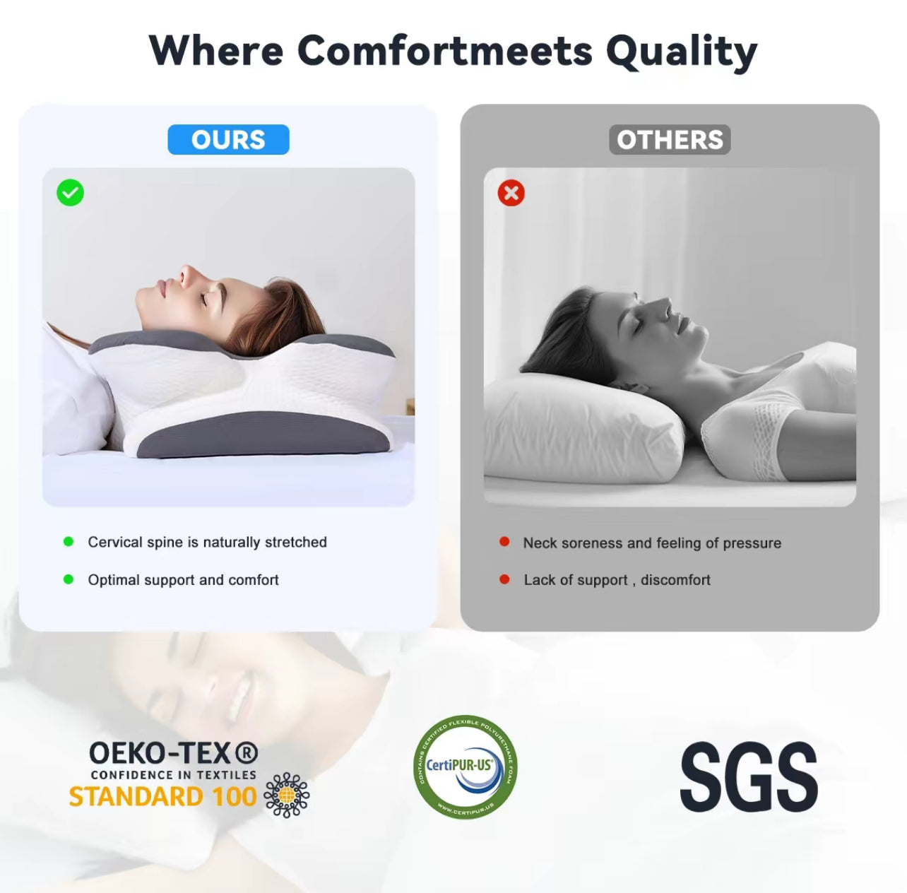 The Ultimate Sleep Pillow | Cooling Ergonomic Memory Foam
